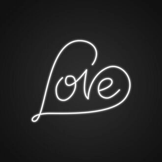 Heart Love Customizable Neon Sign Personalize your romantic message