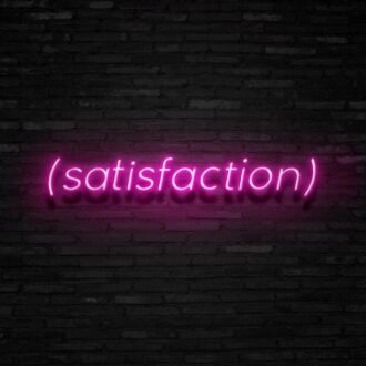 Satisfaction Neon Sign Promote positivity and contentment