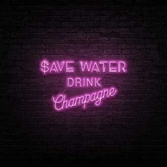 Save Water Neon Sign Promote environmental awareness
