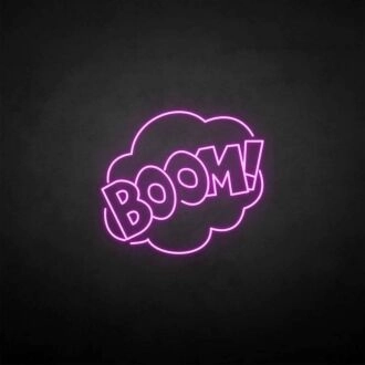 BOOM!' neon sign