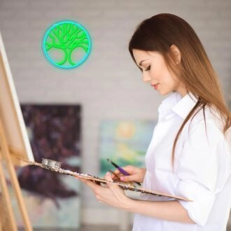 Towering Trees Neon Sign Nature Inspired