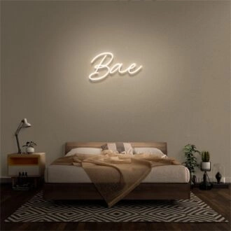 Elevate Your Bar, Office, or Wedding Ambiance with the Bae LED Neon Sign.