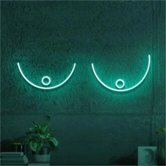 Verschönern Sie Ihr Schlafzimmer oder verleihen Sie Ihrer nächsten Party Flair mit dem Boob Body Aesthetics LED-Neonlicht.