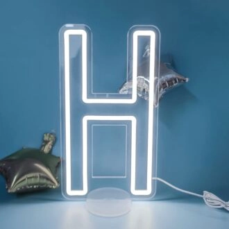 Erhellen Sie Ihren Raum: Perfekt für Hochzeiten, Partys und Wohnkultur mit dem maßgeschneiderten LED-Neonlichtbuchstaben H LED-Neonschild.