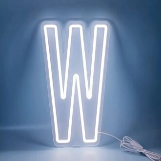 Heben Sie das Ambiente Ihres Büros, Ihrer Bar oder Hochzeit mit dem maßgefertigten LED-Neonlicht-Buchstaben W LED-Neon-Schild hervor.