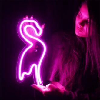 Bringen Sie Licht in Ihren Raum: Flamingo LED Neonschild für Bar, Wohnkultur und besondere Anlässe.