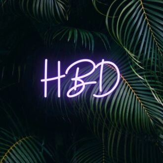 Enhance Your Celebration Ambiance with Happy Birthday Hbd LED Neon Sign for Parties, Homes, and Bars.