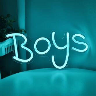 Brighten Up Your Bar, Man Cave, and Game Nights with Ice Blue Boys LED Neon Sign.