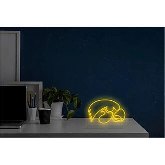 Light Up Your Game Day Celebrations and Sports Bar with the Iowa Hawkeyes Logo LED Neon Sign.