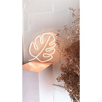 Beleuchten Sie Ihren Raum: Ideal zur Dekoration von Zuhause, Büro oder Schaufenster mit dem LED Monstera Blatt Neon Schild.
