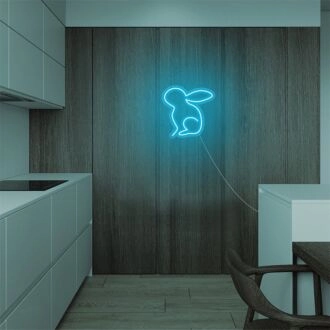Beleben Sie das Kinderzimmer oder Ihre nächste Osterfeier mit dem Mini Bunny Rabbit LED-Neonschild.