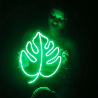 Erhellen Sie Ihren Raum: Monstera-Blatt LED-Neonschild perfekt für Wohnkultur, Büros, Bars und besondere Anlässe.
