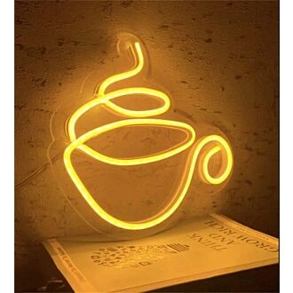 Verbessern Sie die Atmosphäre Ihres Cafés oder Ihrer Küche mit dem Neonzeichen Kaffeetasse LED Neon Schild - Perfekt für Kaffeeliebhaber und Trenddekor-Enthusiasten.