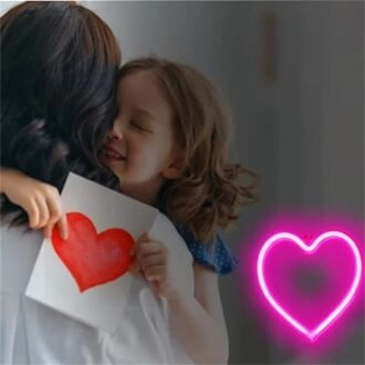 Beleben Sie Ihren Raum: Rosa Herz LED-Neonschild Perfekt für Hochzeiten, romantische Settings und trendige Bars.