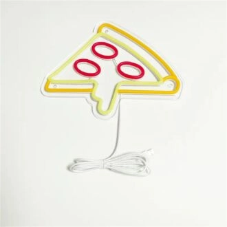 Brighten Up Your Kitchen, Bar, or Restaurant Ambiance with the Pizza LED Neon Sign.