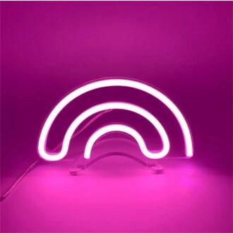 Verschönern Sie jeden Raum: Regenbogen LED Neon Mini LED Neonschild, perfekt für Heimdekoration, Büroambiente und lebhafte Bar-Umgebungen.