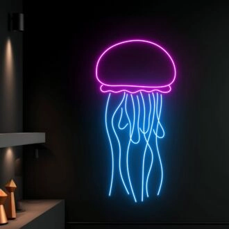 Brighten Up Your Space: Jelly Fish Led Neon Sign, Perfect for Home Decor, Office Ambiance, or as a Mesmerizing Addition to Your Bar, Wedding, and Party Celebrations.