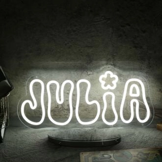 Julia White Neon Sign
