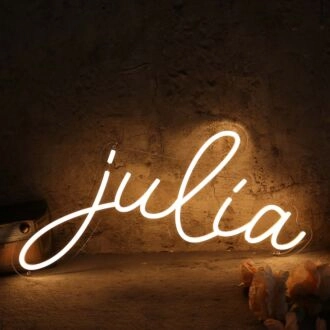 Julia Yellow Neon Sign