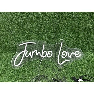 Brighten Up Your Wedding, Anniversary, or Romantic Evenings with the Jumbo Love Custom LED Neon Sign.