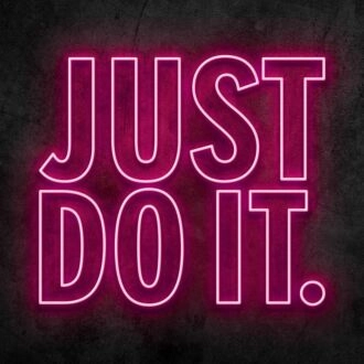Just Do It Neon Sign for Motivational and Fitness Spaces