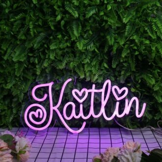 Kaitlin Dark Purple Neon Sign