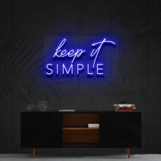 Keep It Simple Neon Sign for Minimalist Spaces