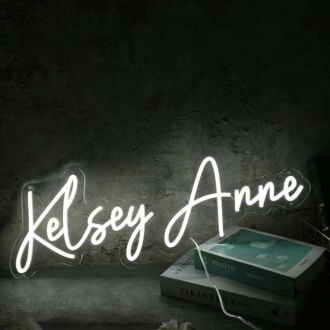 Kelsey Anne White Neon Sign