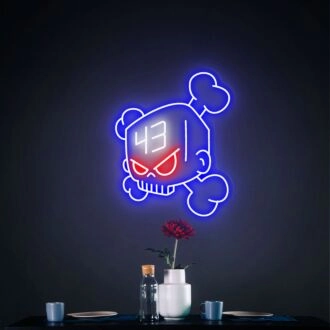 Ken Block 43 Skull Neon Sign Art Neon Light Wall Decor Aesthetic Gifts for Car Enthusiasts
