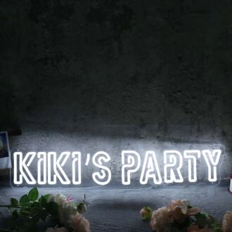 Kikis Party White Neon Sign