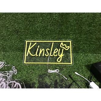 Brighten Up Your Space - Perfect for Home Decor, Office Ambiance, and Bar Highlights with Kinsley With Frame Custom LED Neon Sign.