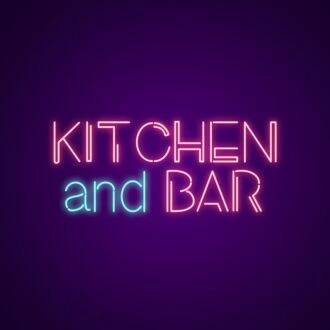 Kitchen And Bar Neon Sign Perfect for kitchens and bars