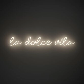 La Dolce Vita Neon Sign for Elegant and Stylish Decor
