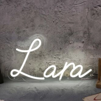 Lara White Neon Sign