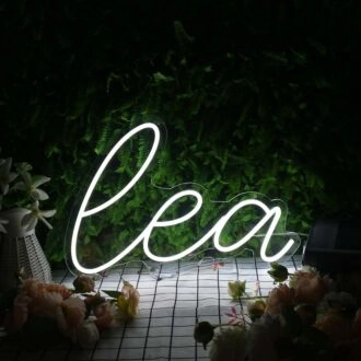 Lea White Neon Sign