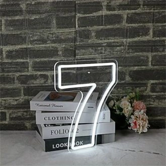 Light Up Celebrations: LED Neon Birthday Number 7 LED Neon Sign for Memorable Home, Office, and Event Decor.