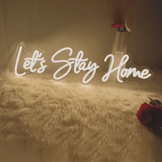 Let's Stay Home V2 Neon Updated Cozy Invitation