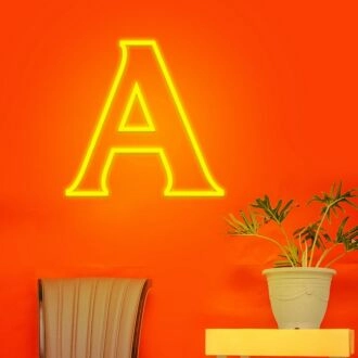 Letter A Neon Sign for Personalized Decor