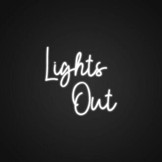 Lights Out Neon Sign Create a cool ambiance with this lights out sign