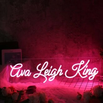 Ava Leigh King Red Neon Sign