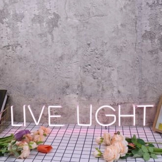 Live Light Purple Neon Sign