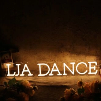 LJA DANCE Yellow Neon Sign