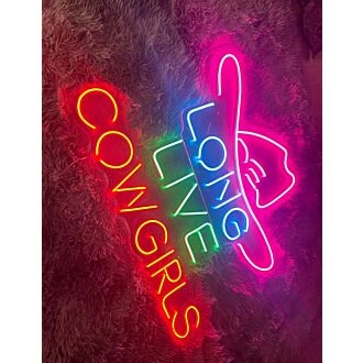 Long Live Cowgirls Neon Sign for Western and Rustic Decor