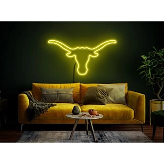 Elevate Your Space with Longhorn Neon Sign Texas Neon Sign Bull Neon Sign Western Neon Sign for Chic Home Decor, Office Styling, Storefront Appeal, Bar Ambiance, and Memorable Weddings & Parties.