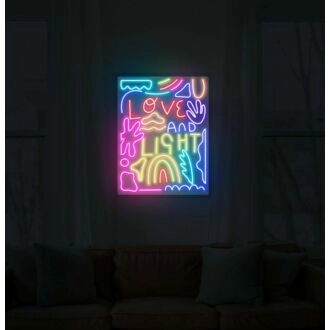 Love and Light Neon Sign