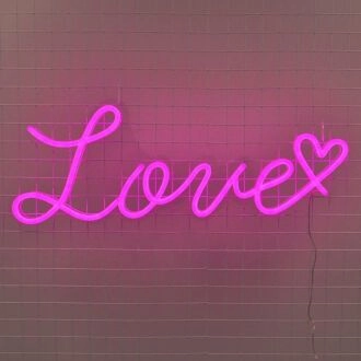 Love Heart Neon Sign creates a romantic atmosphere