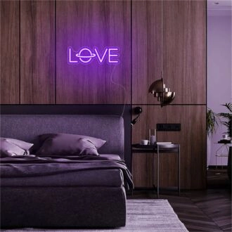 Brighten Your Special Moments: Love LED LED Neon Sign for Weddings, Romantic Evenings, and Trendy Home Decor.