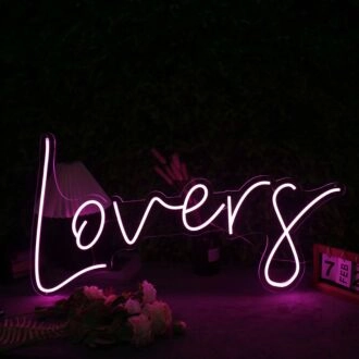 Lovers Purple Neon Sign