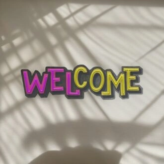 Welcome Led Neon Sign Light Pop Art