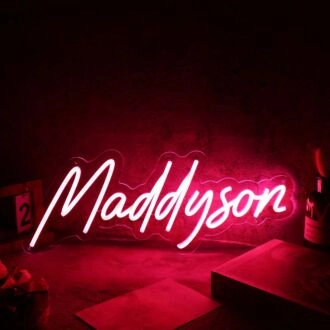 Maddyson Red Name Neon Sign